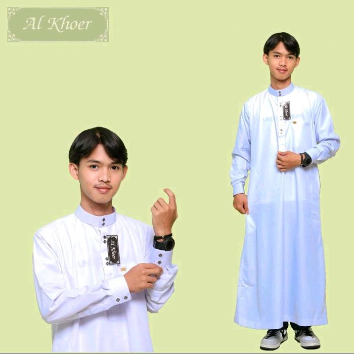gamis peria dewasa jubah turki jubah bahan embos Abu Navy Hitam Baju Koko