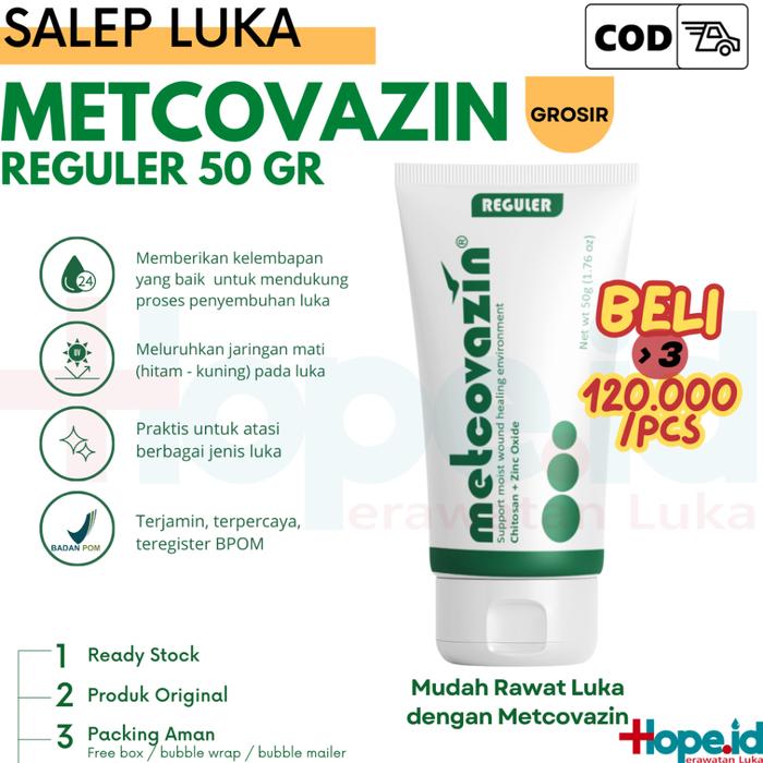 (Bisa COD) TERMURAH Metcovazin Reguler 50gr | Salep segala jenis luka