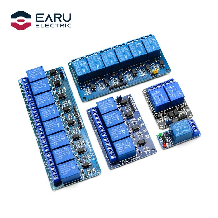 5V 12V 24V Relay Module With Optocoupler Relay Output 1 2 4 6 8 16Way