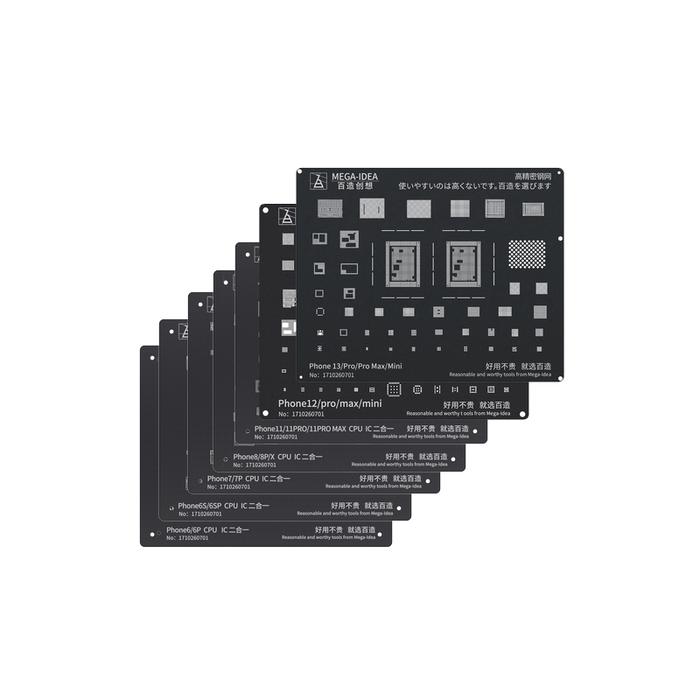 Qianli Mega Idea Black Stencils Square Hole IC CPU BGA Reballing