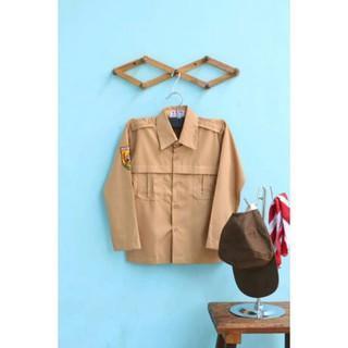 BAJU PRAMUKA, FAMATEX PANJANG, BAJU PRAMUKA SMA, BAJU PRAMUKA BIG SIZE, BAJU LAPANGAN PRAMUKA, PRAMU