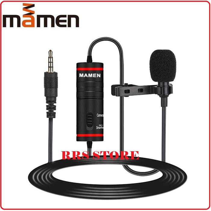 MAMEN Professional Lavalier Microphone Clip Portable 3.5mm - KM-D1 JEK 3.5mm port seperti DSLR, smar