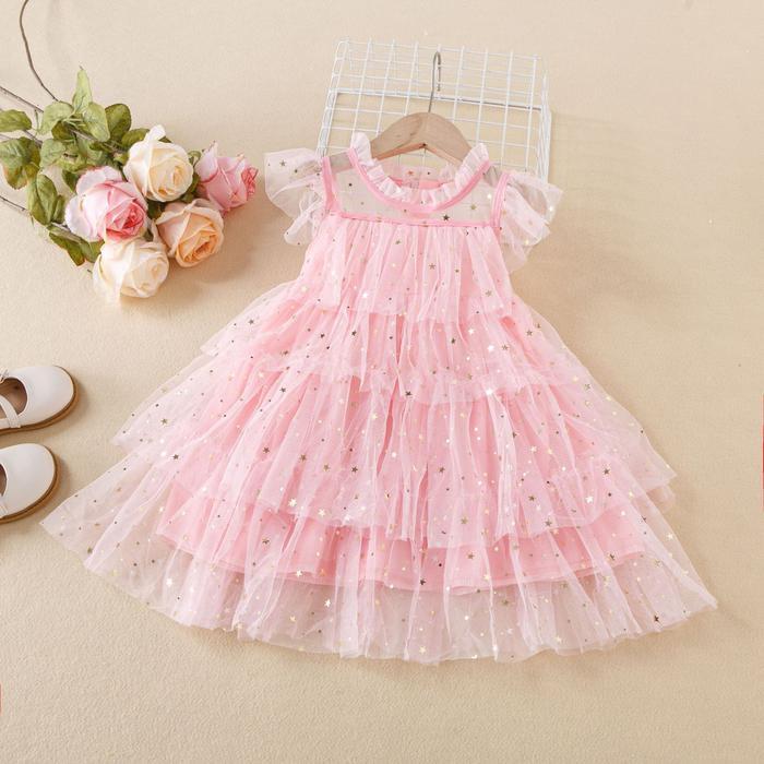 KIYOMI-- THIN SLING PRINCESS MESH DRESS GAUN PUTRI GAYA PUTRI LUCU VERSI KOREA BARU ROK ANAK ASING