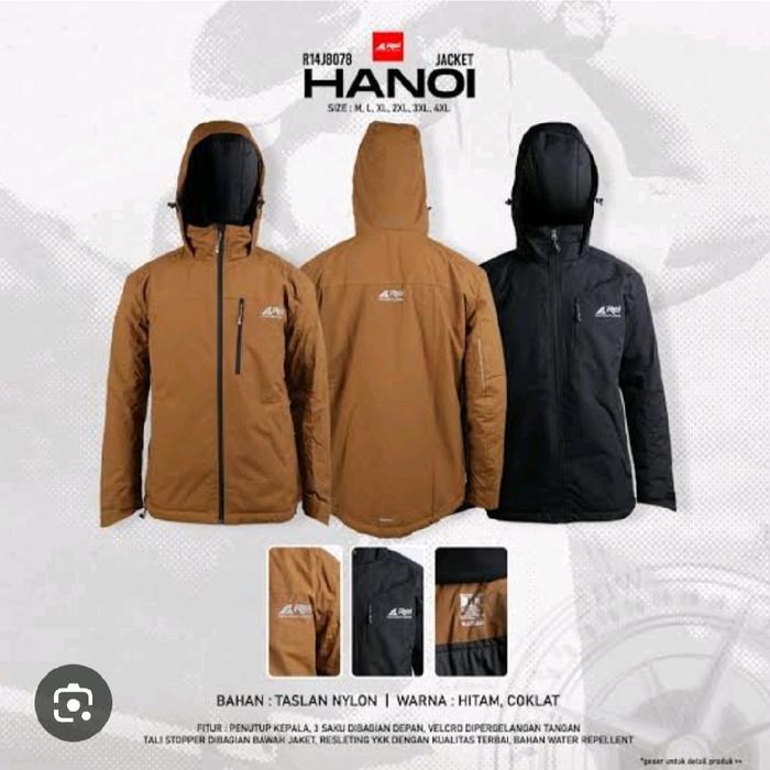 Jaket Hanoi Arei Outdoorgear Pria Waterproof Tebal
