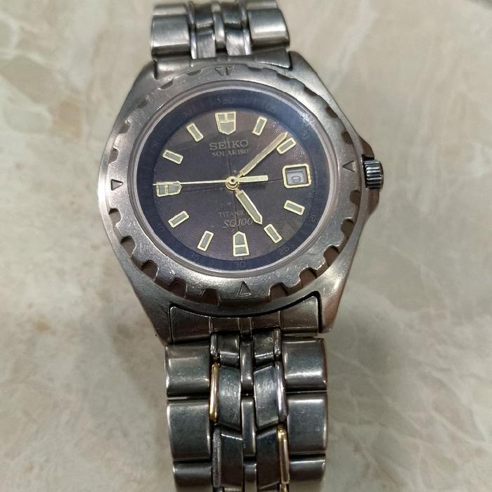 Jam Tangan Seiko 5K25-0A50 SQ180 Scuba Titanium ringan Kuat Antik 1990 Rare Murah Obat Tampan Keren
