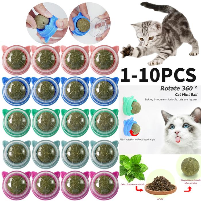 360° Pet Stuff Healthy Cat Catnip Toy Ball Cat Candy Licking Snack