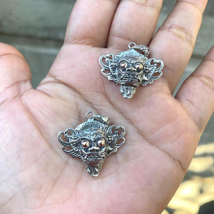 Liontin Mainan Kalung Pendant Perak Silver Bali Barong Rangda Asli 925