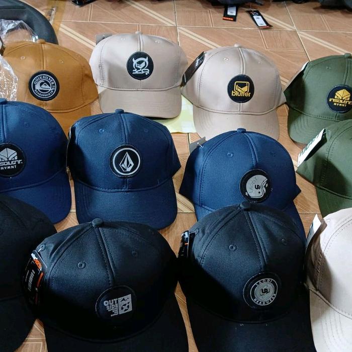 Topi Casual Pria Coklat Polos MOSHOW Streetwear Kekinian