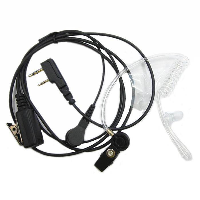 Acoustic Covert Air Tube Earphone Microphone Mic Earpiece Headset PTT