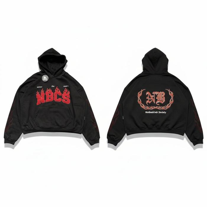 hoddie Notbadclub -| Hoodie Zipper Boxy Oversized Leopard