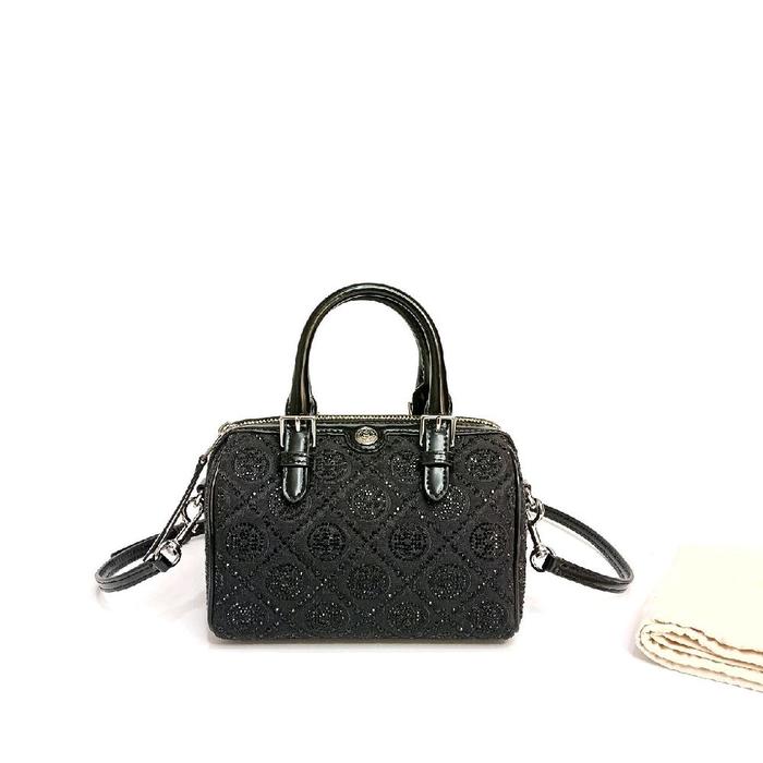 Tas Wanita Tory Burch ORIGINAL USA TB T MONOGRAM HOT FIX PETITE BARREL AUTHENTIC STORE