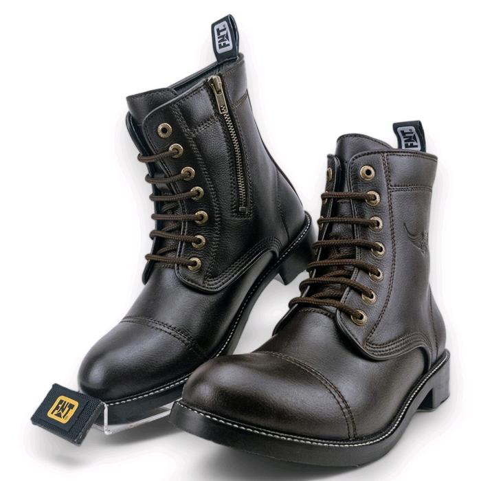 Sepatu Kerja Pria Boots Safety Kulit Fintoni Steel Toe 4900 Shoes