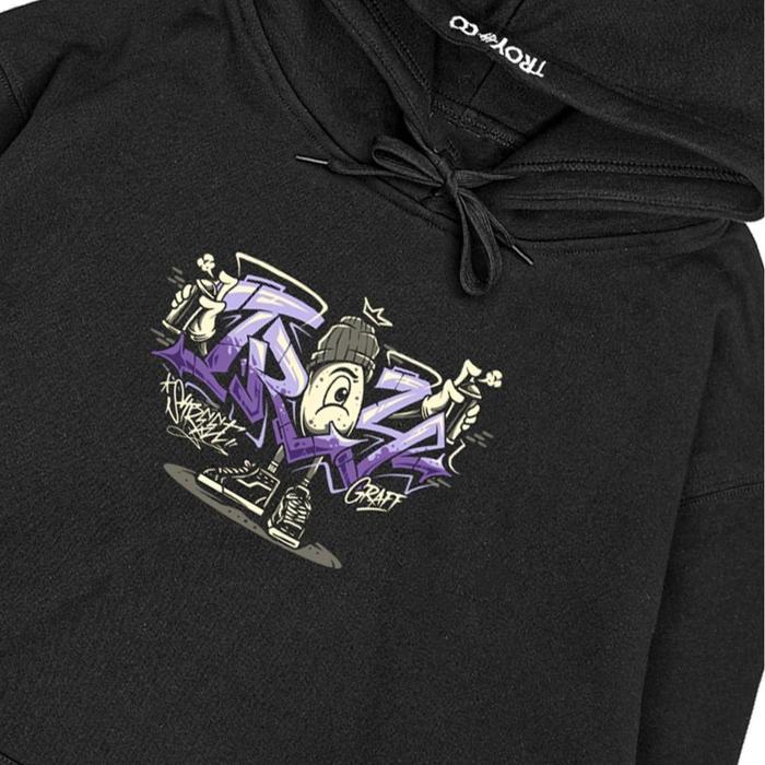 Troy Company Pollover Hoodie Hitam Plankton KH 2130