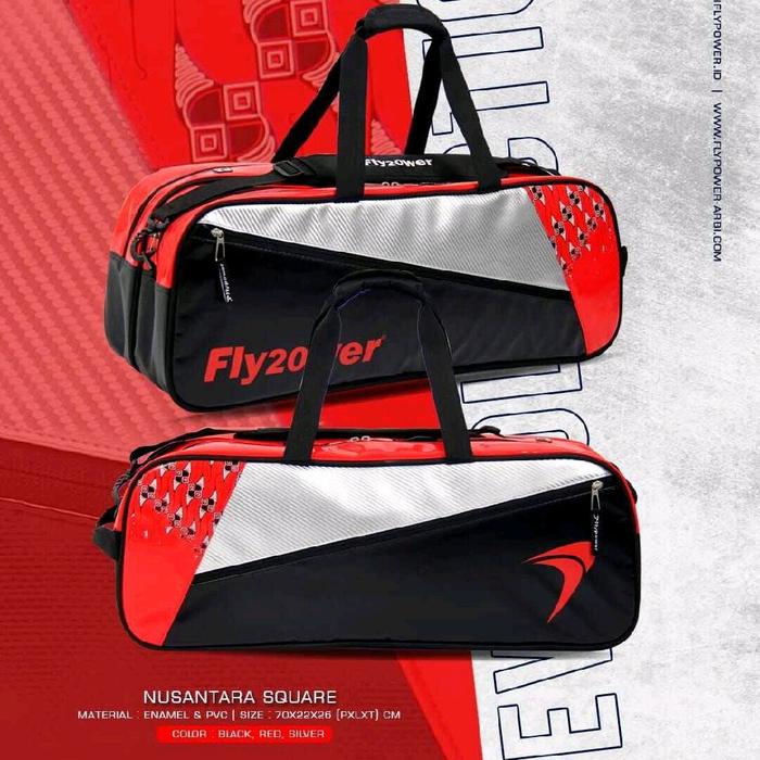 Tas badminton Flypower Nusantara Square Black