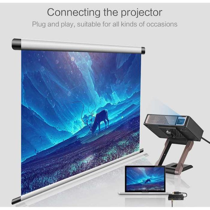 Kabel Adaptor Converter Display Port Male to HDMI Female 1080P FHD - DP1IN4
