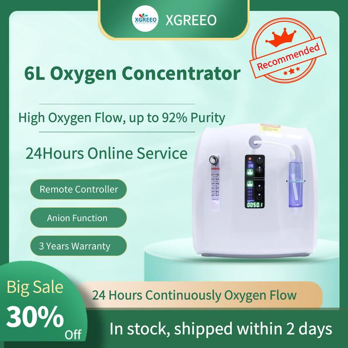 Mesin Konsentrator Oksigen Portabel Generator Oksigen 1-6L/Menit