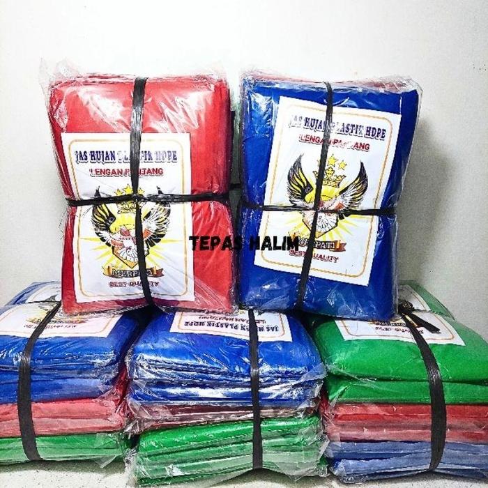 12Pcs Jas Hujan Plastik Tebal Ponco Merpati 1 Lusin / Jas Hujan Plastik HDPE Tebal / Jas Hujan 1 Lus