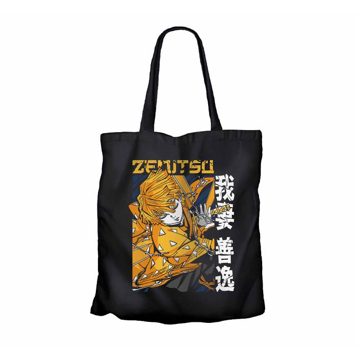 Tote bag infinite anime ZENITSU THUNDER BREATHING - DEMON SLAYER material canvas