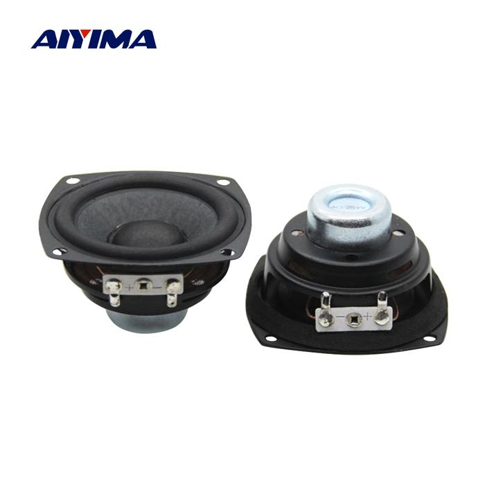 AIYIMA 2Pcs 2.5 Inch Portable Audio Speaker 4 Ohm 25W Full Range