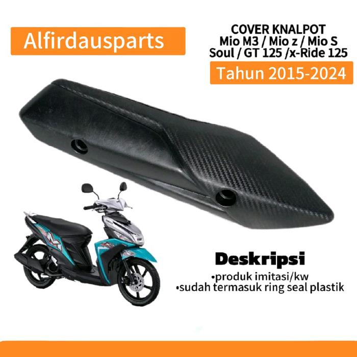 Mio M3 / mio Z / Mio s / GT 125 / x-ride 125 tahun 2015-2024 cover knalpot