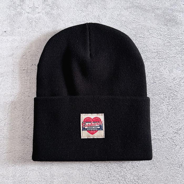 Carhartt Workwear 107409 Knit Heart Patch Beanie Black