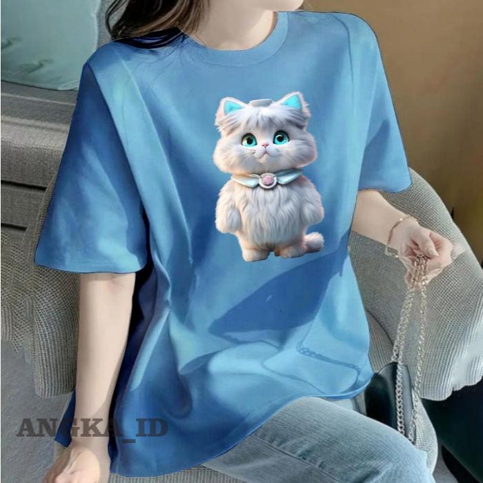 KAOS DISTRO / BELI 3 GRATIS HEADSET / KAOS KUCING GEMUK / KAOS WANITA / KAOS PRIA / KAOS COTTON 30S