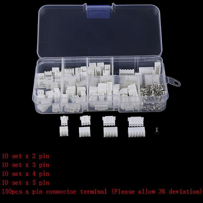 JST-XH Kit 2/3/4/5Pin XH2.54MM Terminal Housing PCB Header Wire