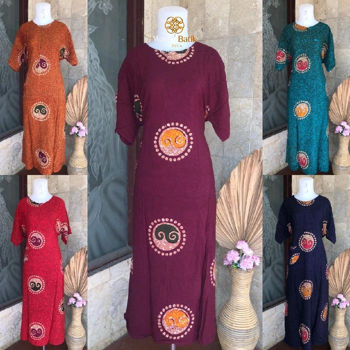 DASTER KLOK JUMBO CAP CERIA BATIK RAYON ORI 100% TERBARU