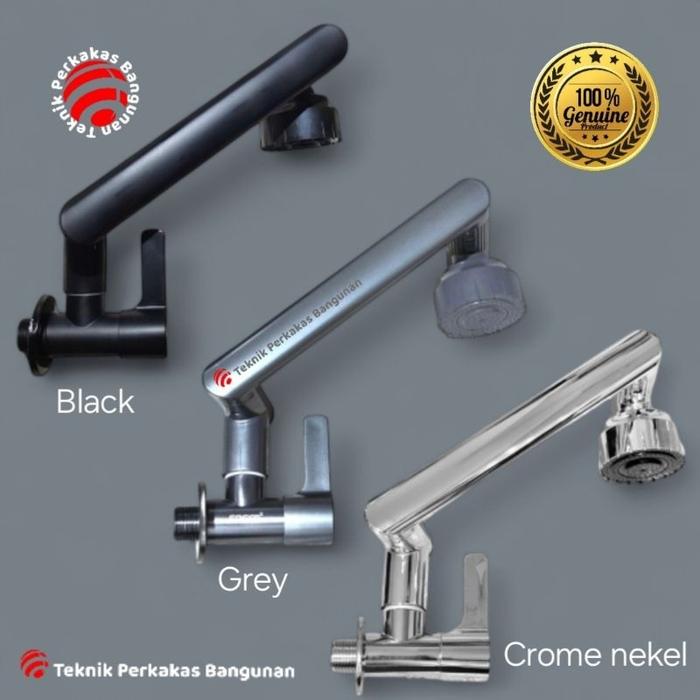 Kran Angsa Sink bak cuci piring tembok Stainless Rotation 360°derajat Kran tembok Wastafel lipat pre