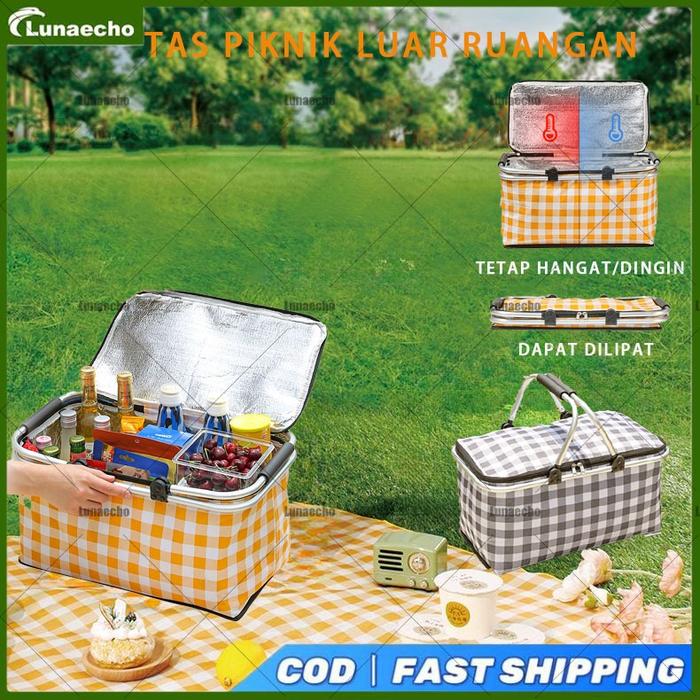Tas Keranjang Piknik Lipat Portable