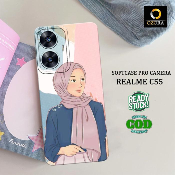 OZORA - Softcase Hp REALME C55 Terbaru - Fashion Case HIJAB - Case Hp REALME C55 - Casing Hp REALME