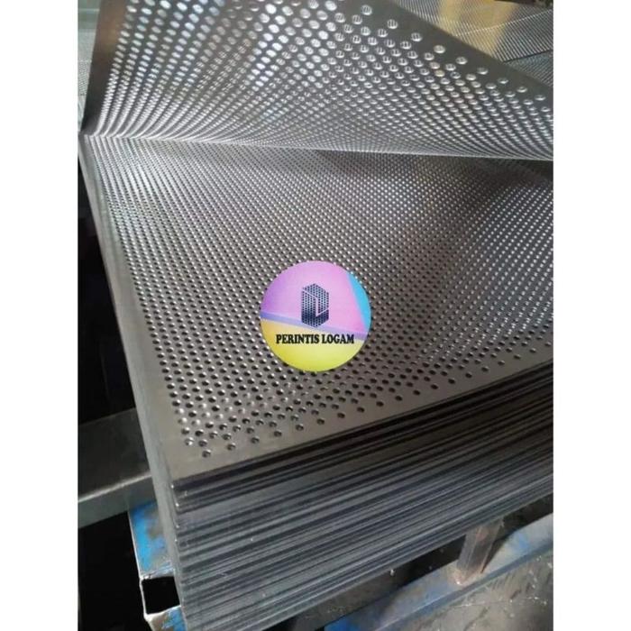 Plat Lubang Besi Perforated 0.8 mm Lubang 2 - 20 mm 1 x 2 Meter