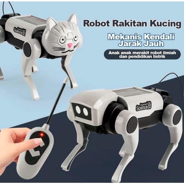 Dog robot Mainan robot rakitan anjing n robot kucing remote control mainan robot anjing mekanis hewa