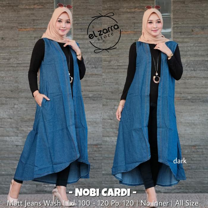 NOBI LONG CARDY OUTER PANJANG DAN STANDAR JUMBO JEANS HQ PREMIUM