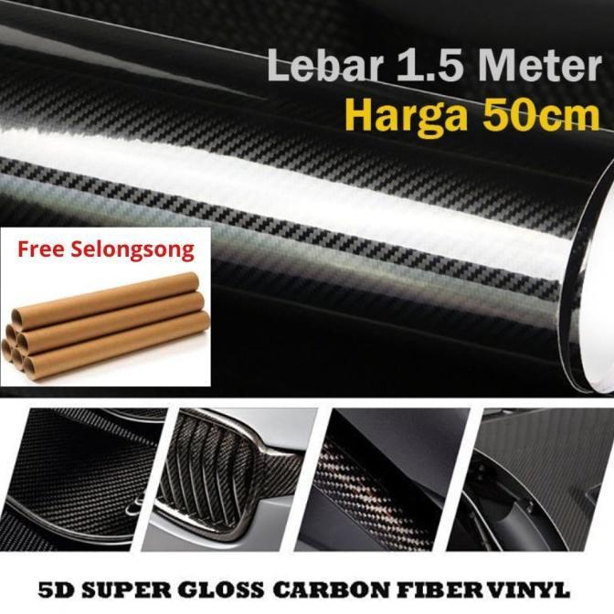 STIKER SKOTLET KARBON 5D 6D CARBON FIBER 7D WRAP STICKER DECAL MOBIL