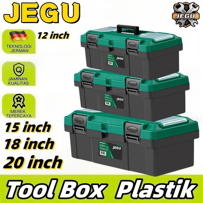 【JEGU】Tool Box 12-20'' Besi Baja Kotak Perkakas Besar 20inch Material Stainless Steel Tool Box