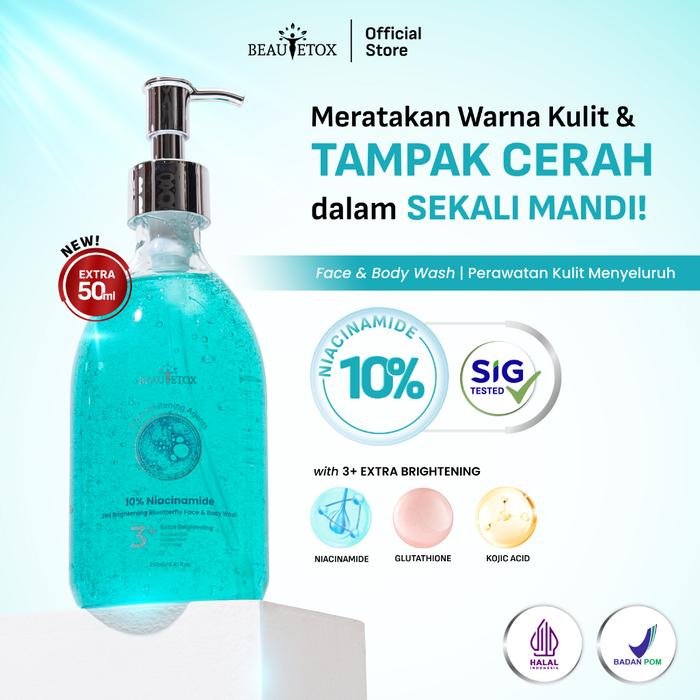 Beautetox Kojic Face and Body Wash Brightening Bluetterfly Niacinamide Vitamin C Whitening
