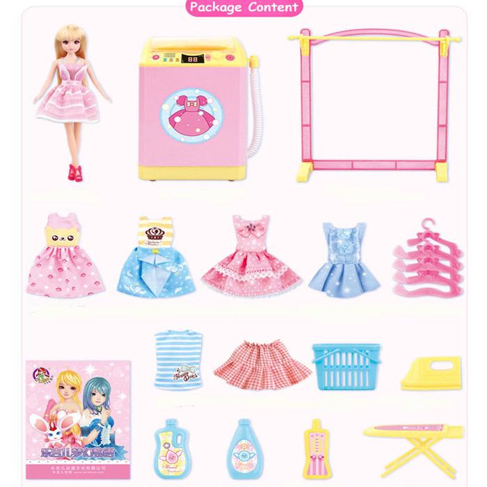 Lelia boneka Furniture mainan pakaian untuk boneka miniatur mesin