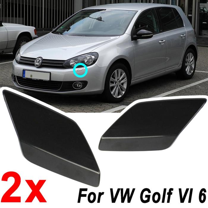 Car Front Bumper Headlight Washer Nozzle Cover Caps for VW Golf MK6