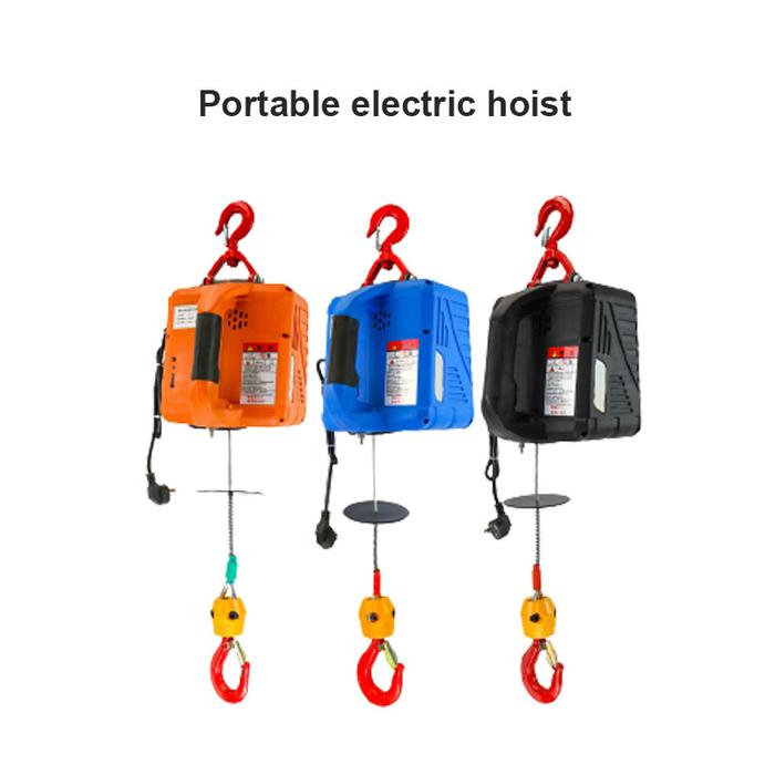 500KG Load Portable Electric Winch Traction Hoist Manual/Remote Control/Wire Control Electric Hoist 