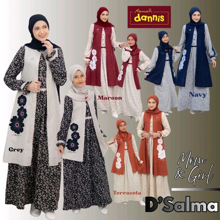 NEW ARRIVAL COUPLE MOM AND GIRL ABAYA D'SALMA BY DANNIS COLLECTION