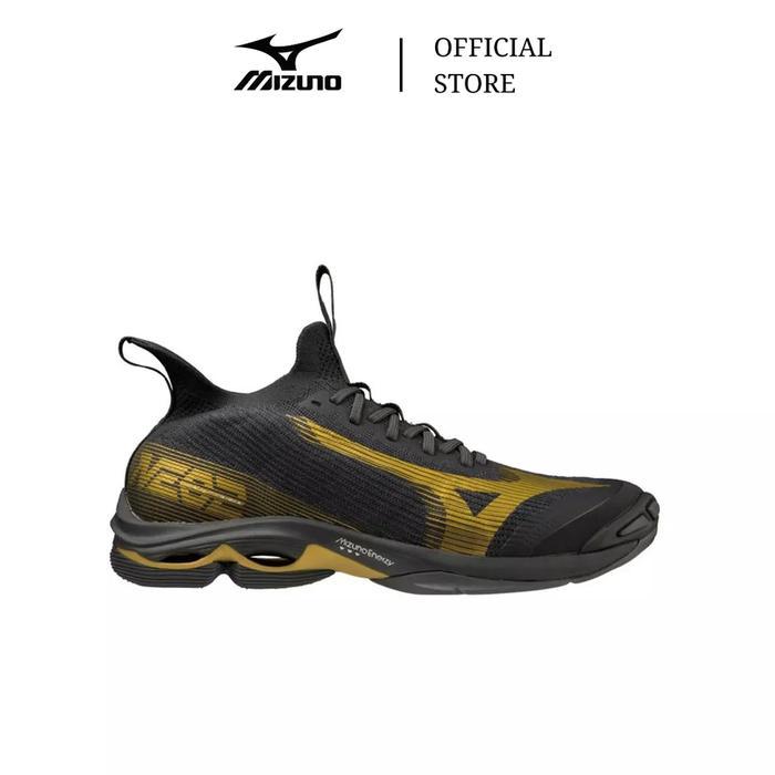 MIZUNO SEPATU VOLLEY WAVE LIGHTNING NEO 2 BLACK OYSTER MP GOLD IRON GATE MIZV1GA220241