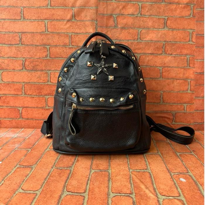 TAS RANSEL MINI WANITA KULIT ASLI SECOND BRANDED HITAM / TAS RANSEL FASHION WANITA KULIT ASLI