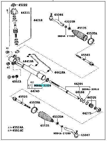 Seal sil Rack Power Steering Stering Stir Avanza Xenia ori T1