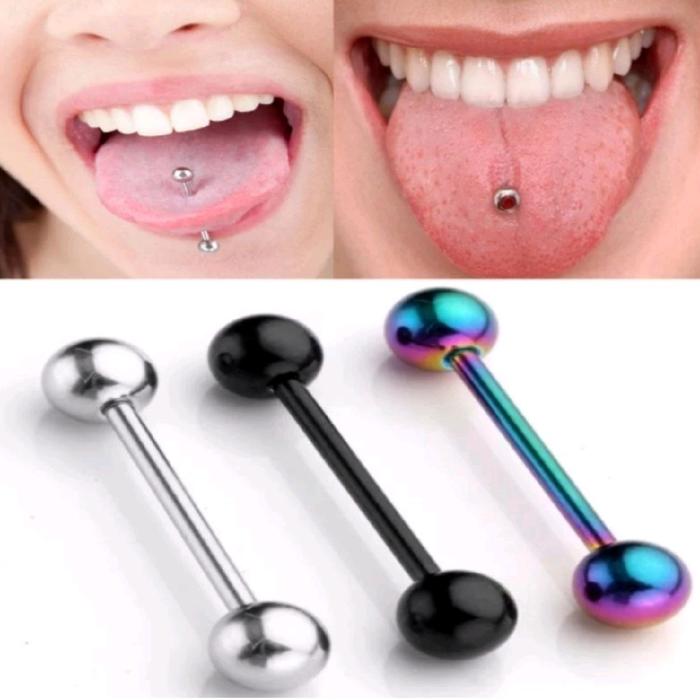 Anting lidah barbel lidah Anting Tindik lidah