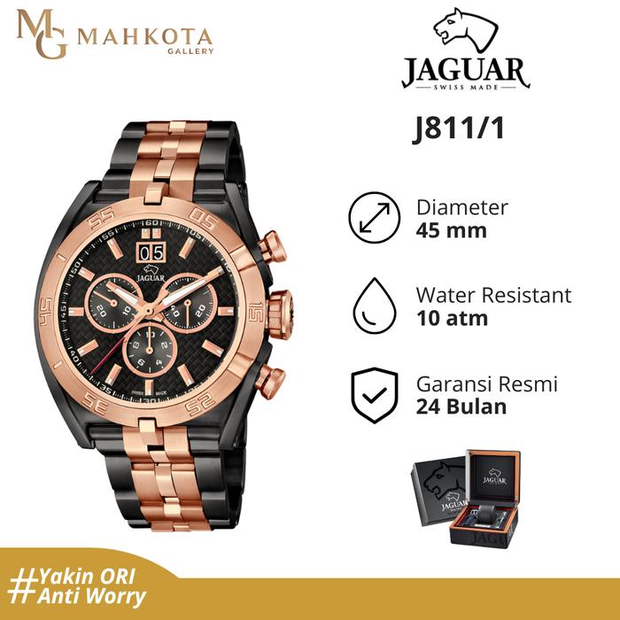 Jam Tangan Pria Jaguar J811/1 Strap Stainless Steel Original Bergaransi Jam Tangan Palembang