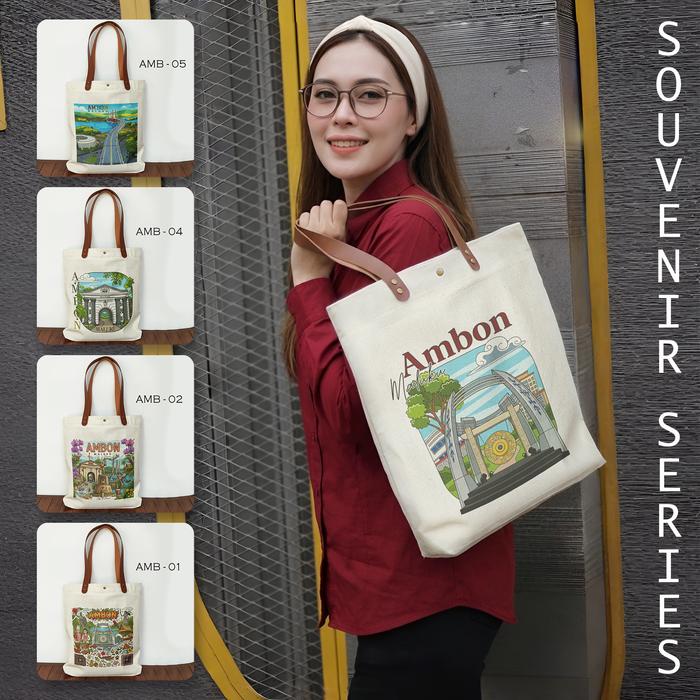 Totebag Canvas Souvenir Ambon Tas Kanvas Oleh Oleh Ambon Maluku Indonesia