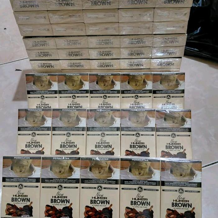 humer brown kalung rantai pria desain cofe elegan nyaman di pakai bahan logam