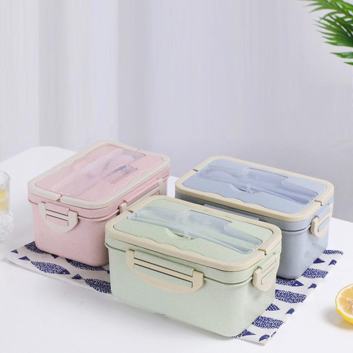 1500ml Bento Box Microwavable Portable Picnic Lunch Box With Spoon