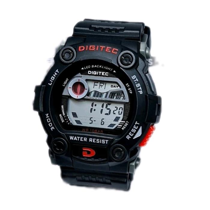 Digitec Jam Tangan Digital Water Resist WR 10BAR dengan LED Backlight dan Baterai Japan Battery